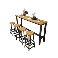 홈바 테이블 의자 세트 창가 골드 회전 바텐 스툴 2개 홈바테이블 카페바, 가로세로200 40 100테이블 걸상4개