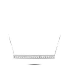 LB 익스클루시브 중고 바 14K 화이트 골드 다이아몬드 네크리스
