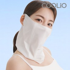 쿨리오 자외선 차단 골프 마스크 UV 얼굴 햇빛 가리개 여성 남성 쿨 국내 제조, 1개, 화이트