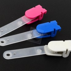 명찰용 컬러 고리집게 12P 회사명찰, 핑크