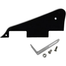 플레어 1겹 크림 LP 기타 픽가드 크롬 브래킷 마운트 나사 LP 스타일 픽가드 세트, 3겹 검정