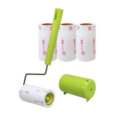 썬즈코리아 밀당 국산 테이프클리너 핸들 리필세트 테이프클리너 의류 이불 먼지 머리카락 밀대걸레 청소용품, 1세트