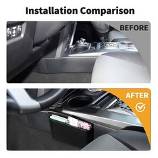 JWWY Gear Shift Shifter 보관 박스 센터 콘솔 오거나이저 트레이 2010-2025+토요타 4러너 내부 액세서리 변속기 상자 수납 공간 ABS 블랙 3개