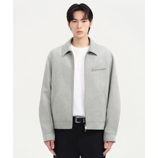 무신사 스탠다드 레더 자켓 재킷 가죽 신세틱 스웨이드 워크 [민트 그레이]