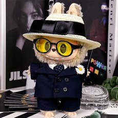 라부부 지드래곤 GD 인형옷 1~3세대 모음전(15cm~17cm/인형미포함)/팝마트 의상 악세서리 꾸미기 키링, 03.GD 다크블루정장패션, 1개