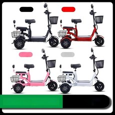 cha 2인용전기자전거 2인용 세발 전동자전거 고성능, 48V, 2인승 800W 이중 구동 20Ah 70마일