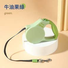 DFMEI 狗狗反光自動可伸縮牽引繩泰迪柯基中小型犬專用夜間遛狗安全, 1個, 深綠色