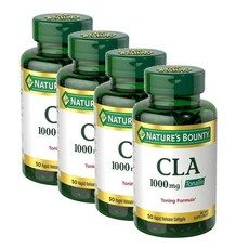 네이처스 바운티 씨엘에이 1000mg 토날린 소프트젤 Nature's Bounty CLA Tonalin, 4개, 50정