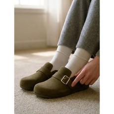 핏플랍 슈브 버클-스트랩 클로그 Microwobbleboard 카키 FFSO2F303K2 401144