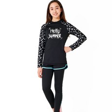 엘인보아 주니어 래쉬가드 비치블랙 반바지레깅스 상하