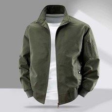 水洗純棉休閒飛行夾克男款 春季外套