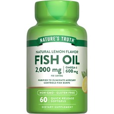네이쳐스 트루스 피쉬 오일 오메가 3 1000mg 소프트젤, 1개, 60정