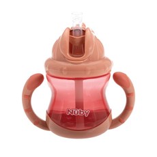 누비 유아용 무당벌레 빨대컵 240ml, 뉴트럴핑크, 1개