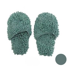 [맑음하우스] 발로 쓱싹 모던 셔닐 청소슬리퍼 두꺼운 바닥 층간소음슬리퍼 목욕타올원사 고급 거실화, 1개, 블루