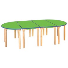 혜명몰 H79-1 안전 연두 열린 1~3학년 책상 (원목다리-600mm) 유치원인테리어 가정어린이집인테리어 유치원책상세트 키즈가구 유치원가구