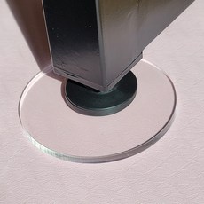엮으라메 [국산] 아크릴 가구 다리 받침 매트 눌림 방지 바닥 보호 식탁 쇼파 받침대 / 원형 / 6cm x 6cm, 4개, 투명