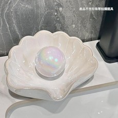 貝殼香皂盒, 白色, 1套