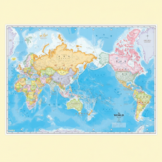 세계지도 행정 코팅 107x77cm 어린이 교육용 전세계 여행 포스터 벽부착용 월드맵, 세계지도 행정 코팅 107x77cm - 어린이 전세계