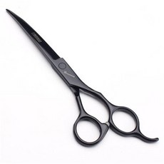 專業寵物美容剪刀7寸泰迪狗狗剪毛剪刀套裝 (平剪/V齒牙剪/翹剪/彎剪), 黑色7寸下翹剪, 1個