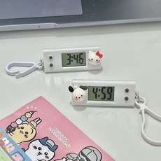 日漫INS風帕恰表學生便攜迷你時鐘 掛表 靜音學習桌面考試專用, 1個, 圓嘟嘟kt三角掛表【1個】,自帶【到手好用】