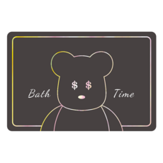 폭신한 규조토 발매트 사각/원형 디자인 6종, 라운드, BATHROOM 샤이니