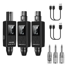 무선 마이크 48V 프로페셔널 수신기 콘덴서 팬텀 송신기 UHF XLR 시스템 다이내믹, One drag two