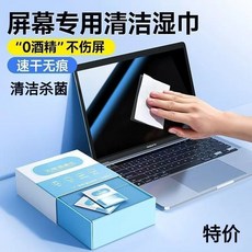 電腦屏幕清潔濕巾 筆記本/平板/電視/Macbook/手機/相機除塵擦拭紙巾, 1個, 手機 電腦 電視 相機屏幕清潔溼巾,質升級：大尺寸【 15*10CM】10片