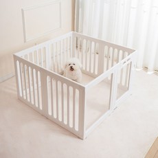 펫인 반려견 울타리 펜스세트 실내용 조립식 울타리, 1개, 화이트
