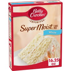베티 크로커 슈퍼 모이스트 화이트 케이크 믹스 6개 팩 461g Betty Crocker Super Moist White Cake Mix 16.25 oz (Pack of 6), 하얀색, 16.25 온스(6팩), 1개