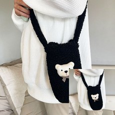 양털 후리스 텀블러백 물병집 텀블러가방크로스, 4양털텀블러백-꽃