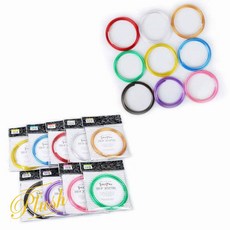 와이어 공예 메탈릭 철사 두께 4.5mmx1.5M 5개입 혜명마트, 은색