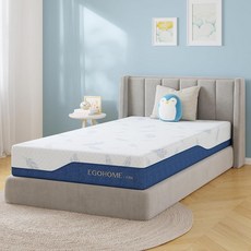 EGOHOME Firm Twin Mattress 6 Inch Memory Foam Mattresses Bed in a Box with Gel and Removeable Fibe