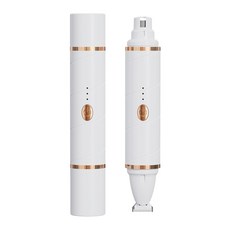 電動雙頭寵物剃毛磨甲器, 白色 充電款, 1個