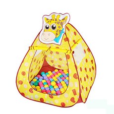 親親 長頸鹿造型遊戲帳篷附100顆彩色球 (CBH-11) 兒童室內遊戲屋 寶寶球池 玩具帳篷, 1個