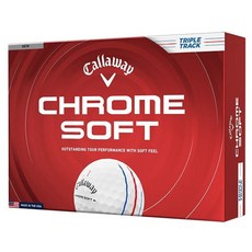 Callaway 卡拉威 Chrome Soft Triple Track 高爾夫球, 1個, 12入, 白色