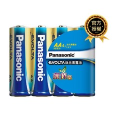 【Panasonic 】 國際牌 鹼性電池 （環保包 ）EVOLTA鈦元素 藍鹼 3號4入 4號4入, 1個