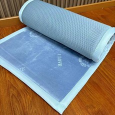 可機洗雙面冬夏兩用折疊午睡墊，學生午休墊, 【可機洗】涼豆豆+蛋白絨【藍色】,50x120cm