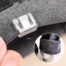 간편수선 바지 밑단 기장 조절 고정 클립, 10개, 투명