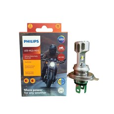 PHILIPS 飛利浦 Ultinon Moto Rally 雙色LED摩托車頭燈 HS1 3000K/6500K，機車改裝首選，提升夜間行車安全, 1個