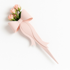 포그니 꽃다발 막대사탕 인형 다용도 박스형 포장지, 10개, 연핑크