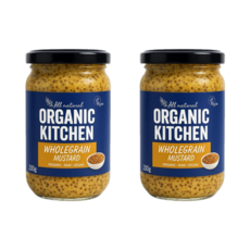 오가닉키친 프랑스 고단백 유기농 홀그레인 머스타드 겨자소스, 2개, 200g