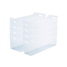 [실리쿡] 롱하프트레이대소 8개세트(투명), 1개, 혼합색상