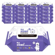 엑소 큐트베어 물티슈 캡형 100매 20팩 _스타배송, 20개, 100개입