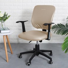 마켓플랜 생활방수 고탄력 가죽 의자커버, 브라운, 1개