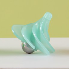 WINSPIN 바람으로 도는 팽이 장난감 스트레스 해소용 컬러풀 기동 팽이 에어팽이, 형광 블루