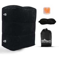 다리베개 종아리 쿠션 수술 후 침대 베개 풍선 여행용 발 받침대 비행기 자동차 기차 가정 사무실 조절 가능 다리 어린이 위 편안 좌석 연장기 회색, Black, Small Valves