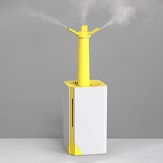 YINUO 대용량 초음파 가습기 탁상용 사무실 무소음 무드등 가습기 6L, 옐로우