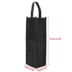 부직포 레드 와인 병 가방 선물 결혼식 홀리데이 파티 세탁 가능, 5AC300780_GYN, 1개, Black