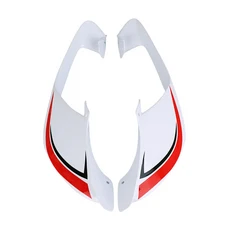 Yamaha YZF R1 2020-2024 모델 용 오토바이 공기 역학적 윙렛 고정 날개 페어링 액세서리 프론트 트림 스포, 01 White-red