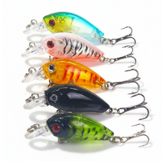 너츠 40mm 소형 미노우 5개, 1세트, 3.5g, 혼합색상